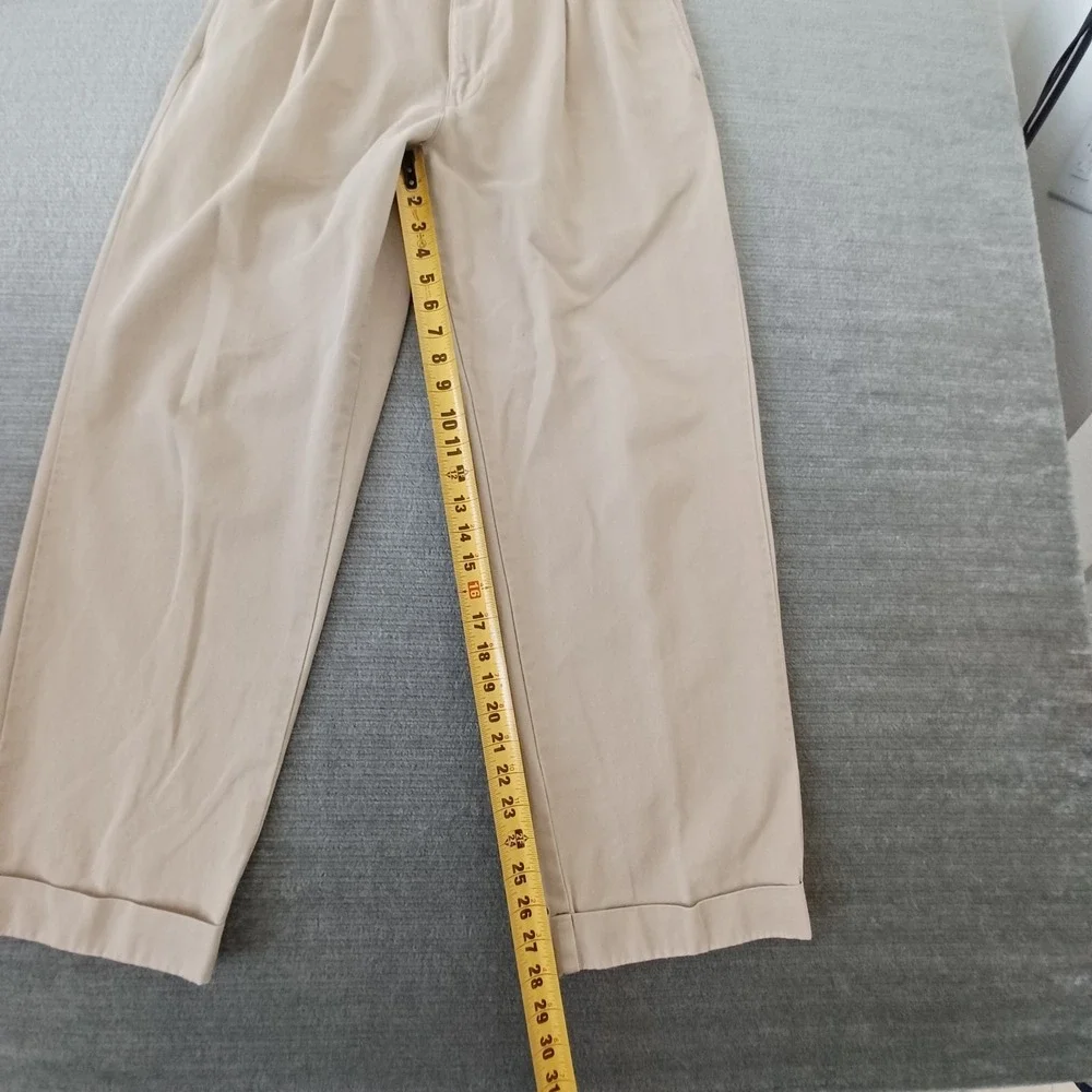 Vintage‎ Polo Ralph Lauren Pleated Pants Mens 33x30 Beige Straight Leg Classic
